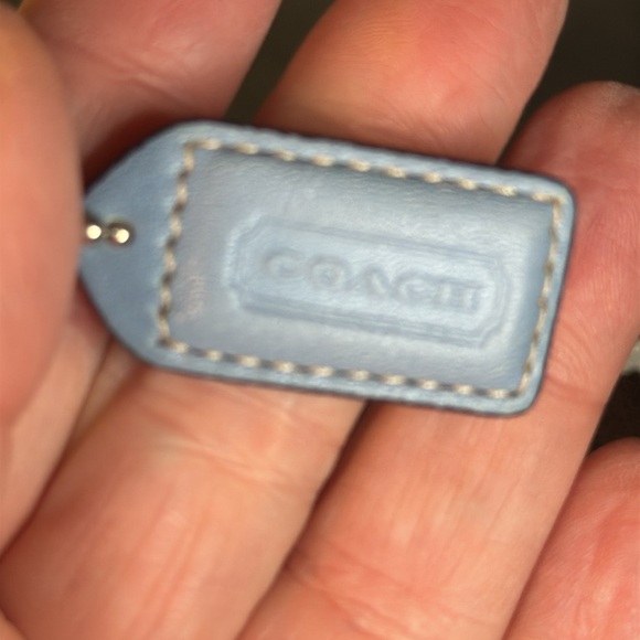 Coach Classic Signature Canvas Black White and blue Small Purse/Wristlet - Picture 11 of 13